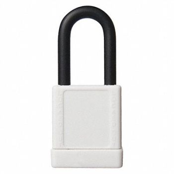GRAINGER APPROVED Lockout Padlock KA White 2 H PK6, 48JR82