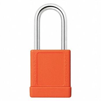 GRAINGER APPROVED J5182 Lockout Padlock KA Orange 2 H PK3, 48JT06