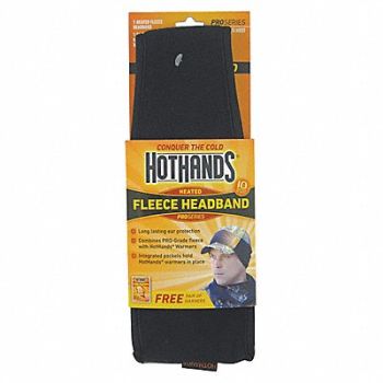 HOTHANDS Headband Fleece Black Universal, 48JT84