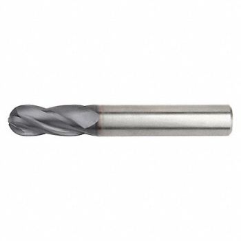 WIDIA HANITA Ball End Mill Single End 3/8 Carbide, 48HC11