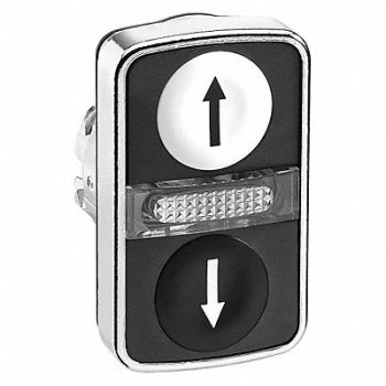 SCHNEIDER ELECTRIC Illum Multihead Operator 2-Head Blk/Wht, 48K656