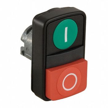 SCHNEIDER ELECTRIC Illum Mltihead Opratr 2-Head Wht/Grn/Red, 48K708