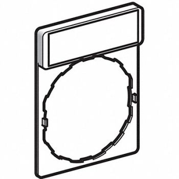 SCHNEIDER ELECTRIC Legend Plate I II White/Black and Red, 48K832
