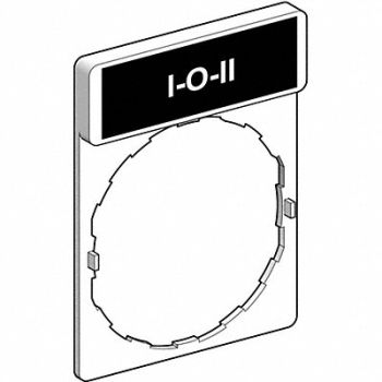 SCHNEIDER ELECTRIC Legend Plate 1O11 White/Black and Red, 48K835