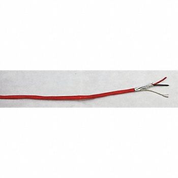 BELDEN Data Cable Plenum 2 Wire Red 1000ft, 48KR55