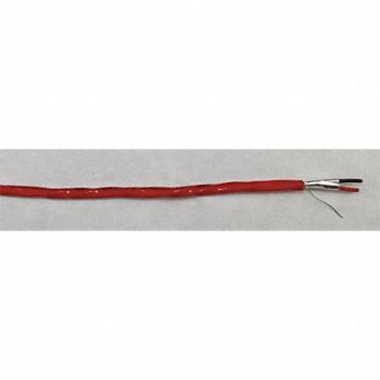 BELDEN Data Cable Plenum 2 Wire Red 1000ft, 48KR57