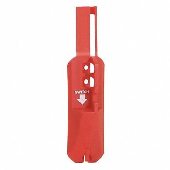 CONDOR Blockout Wall Switch Cvr Red 2 Padlocks, 48KV18