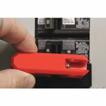 CONDOR Circuit Breaker Lockout 3/4 in H Red, 48KV26