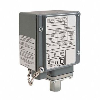 SQUARE D Pressure Switch 480Vac 10Amp G +Options, 48L601