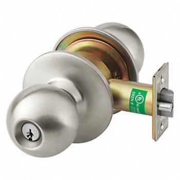 YALE Knob Lockset Mechanical Entrance Grd. 1, 48LW55