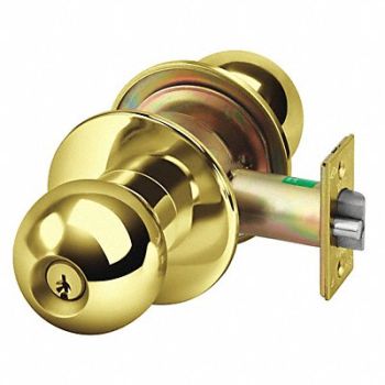 YALE Knob Lockset Mechanical Entrance Grd. 1, 48LW54