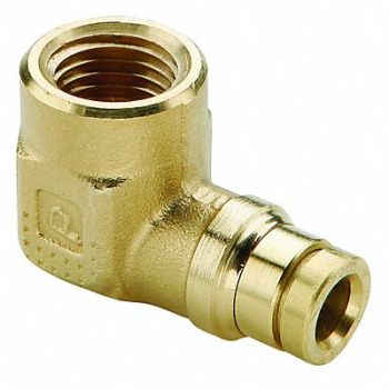 PARKER Female Elbow 1/4 in Tube Sz 1.00 in L, 48LY34