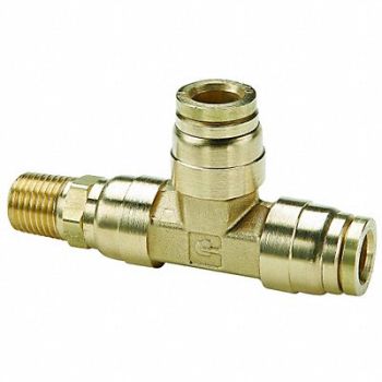 PARKER Swivel Male Run Tee Brass 1.27 in L, 48LY67