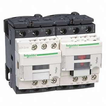 SCHNEIDER ELECTRIC Reversing Contactor 120V Coil 18A Iec, 48N640