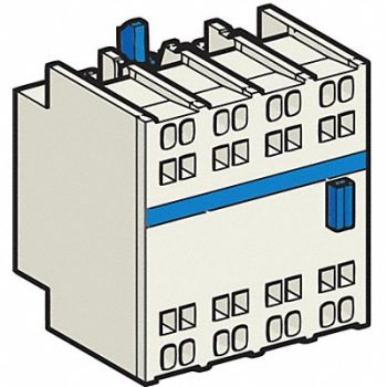 SCHNEIDER ELECTRIC Contactor Auxiliary Contact Block Iec, 48N971