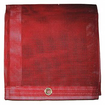 MAURITZON Mesh Tarp Red 10 x 12 ft Cut Size, 48NU58