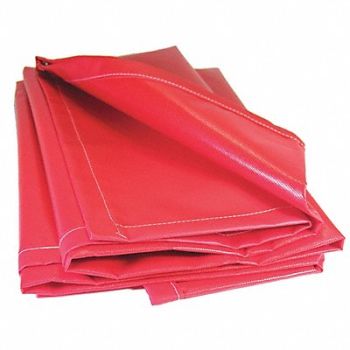 MAURITZON Tarp Red 3 x 20 ft 4 in Cut Size, 48NW43