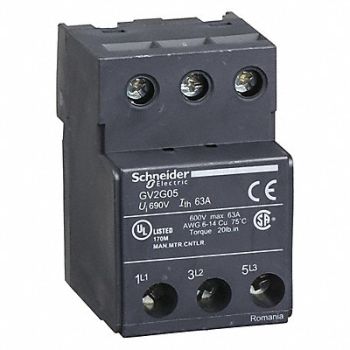 SCHNEIDER ELECTRIC Manstarter Terminal Block 600Vac 63A, 48P447