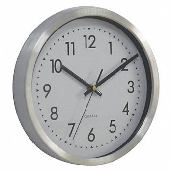 GRAINGER APPROVED Wall Clock Analog Battery, 48PD14