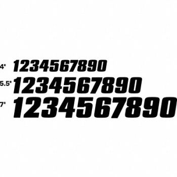 HARDLINE PRODUCTS Number Label Blk Vinyl No.0 Thru 9 PK120, 48PG28