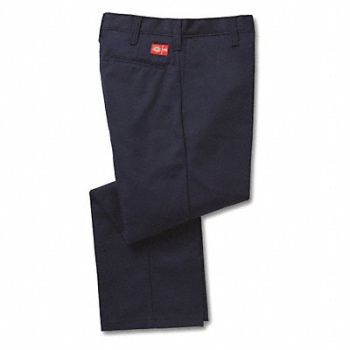 DICKIES FR FR Pant Navy 42 in Waist x 36 in Inseam, 48PN60