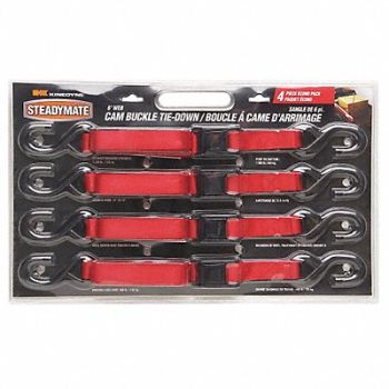 KINEDYNE Tie Down Strap Cam Buckle Poly 6 ft PK4, 48PX54