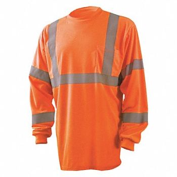 OCCUNOMIX T-Shirt Hi-Vis Orange 29 in L M, 48PY77