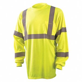 OCCUNOMIX T-Shirt Hi-Vis Yellow 48 in Chest XL, 48PY85