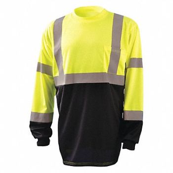 OCCUNOMIX T-Shirt Hi-Vis Yellow 52 in Chest XL, 48PY92