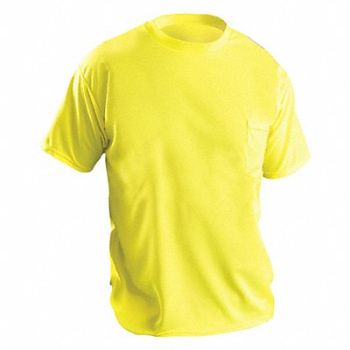 OCCUNOMIX T-Shirt Hi-Vis Yellow 31 in L 4XL, 48PZ04