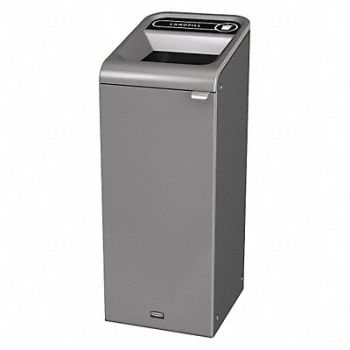RUBBERMAID COMMERCIAL PRODUCTS Recycle Container Rectangle 15 gal Gray, 48PZ15