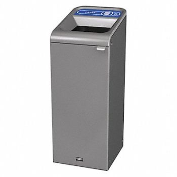 RUBBERMAID COMMERCIAL PRODUCTS Recycle Container Rectangle 15 gal Gray, 48PZ17