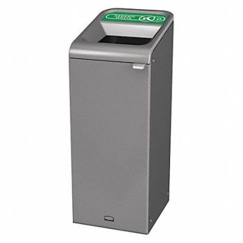 RUBBERMAID COMMERCIAL PRODUCTS Recycle Container Rectangle 15 gal Gray, 48PZ21