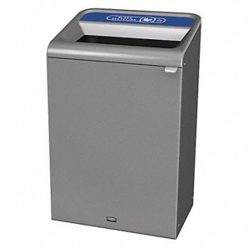 RUBBERMAID COMMERCIAL PRODUCTS Recycle Container Rectangle 33 gal Gray, 48PZ30