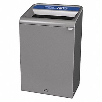 RUBBERMAID COMMERCIAL PRODUCTS Recycle Container Rectangle 33 gal Gray, 48PZ31