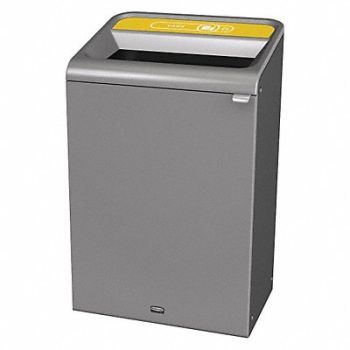 RUBBERMAID COMMERCIAL PRODUCTS Recycle Container Rectangle 33 gal Gray, 48PZ34