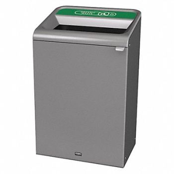 RUBBERMAID COMMERCIAL PRODUCTS Recycle Container Rectangle 33 gal Gray, 48PZ35