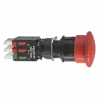 SCHNEIDER ELECTRIC Pushbutton 250Vac 15Amp Xb6 +Options, 48R919