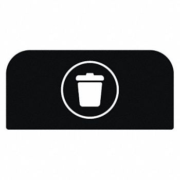 RUBBERMAID COMMERCIAL PRODUCTS Recycle Label 8-1/2 H 1-25/ 32 W Blk, 48RA37