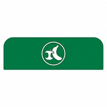 RUBBERMAID COMMERCIAL PRODUCTS Recycling Sign 8-1/2 H 1-25/32 W Gr, 48RA46