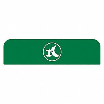 RUBBERMAID COMMERCIAL PRODUCTS Recycling Sign 8-1/2 H 1-25/32 W Gr, 48RA47