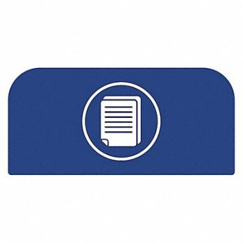 RUBBERMAID COMMERCIAL PRODUCTS Recycling Sign 8-1/2 H 1-25/32 W Blue, 48RA54