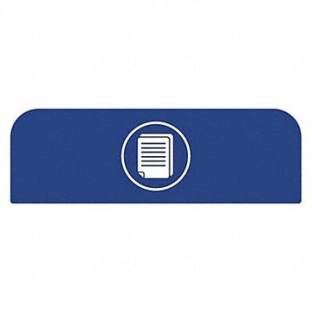 RUBBERMAID COMMERCIAL PRODUCTS Recycling Sign 8-1/2 H 1-25/32 W Blue, 48RA56