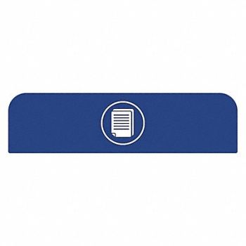 RUBBERMAID COMMERCIAL PRODUCTS Recycling Sign 8-1/2 H 1-25/32 W Blue, 48RA58