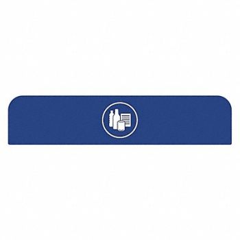 RUBBERMAID COMMERCIAL PRODUCTS Recycling Sign 8-1/2 H 1-25/32 W Blue, 48RA59