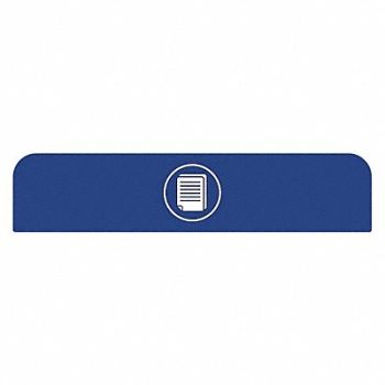 RUBBERMAID COMMERCIAL PRODUCTS Recycling Sign 8-1/2 H 1-25/32 W Blue, 48RA60
