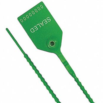UNIVERSEAL Pull-Tight Seals Green Plastic PK100, 55NA61