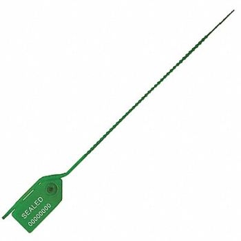 UNIVERSEAL Pull-Tight Seals Green Plastic PK100, 55NA66