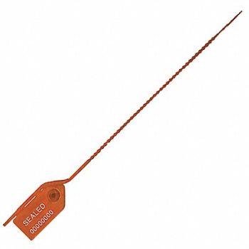 UNIVERSEAL Pull-Tight Seals Orange Plastic PK100, 55NA67