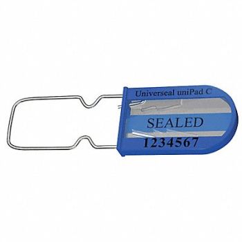 UNIVERSEAL Padlock Seals Blue Acrylic PK50, 48RA97